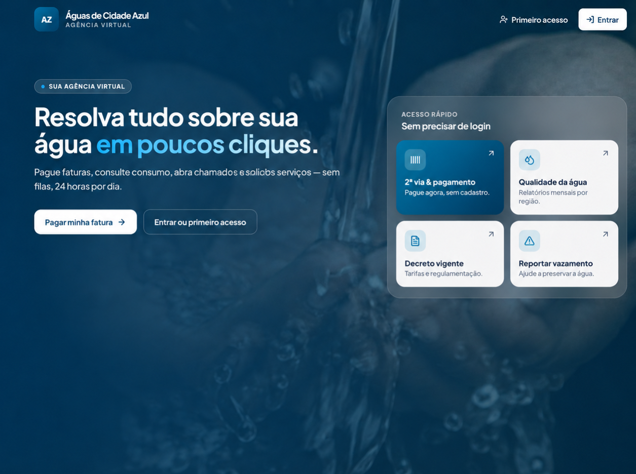 Tela do portal do cliente white-label do FlexSan